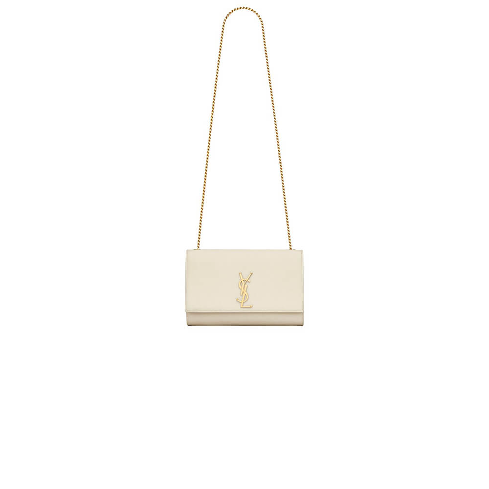 White YSL KATE SMALL SHOULDER BAG