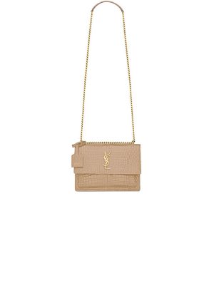 dark YSL Crocodile-embossed leather SUNSET Medium
