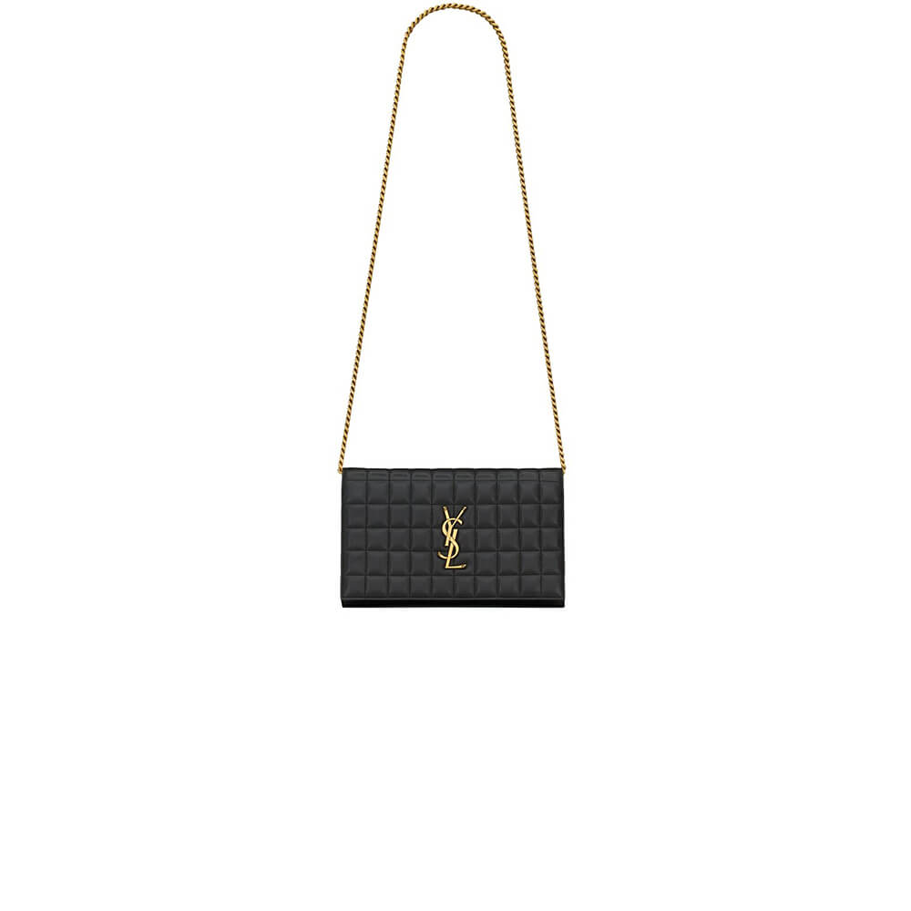 YSL LAMBSKIN CASSANDRE CHAIN WALLET