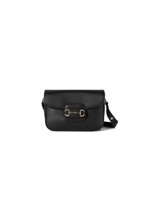 Black Gucci Horsebit 1955 Soft small shoulder bag