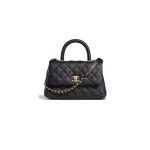 Black Chanel Coco handle flap shoulder bag PM