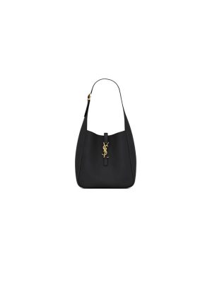 Black YSL LE 5 A 7 supple SMALL IN GRAINED LEATHER