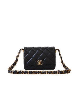 Black CHANEL MINI FLAP