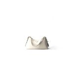 White Prada Aimee large leather shoulder bag