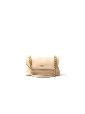 Travertine Prada Medium leather shoulder bag (High-end Grade)