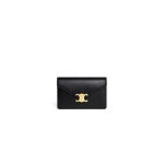 CELINE MARGO Shiny Calfskin Leather Chain Wallet