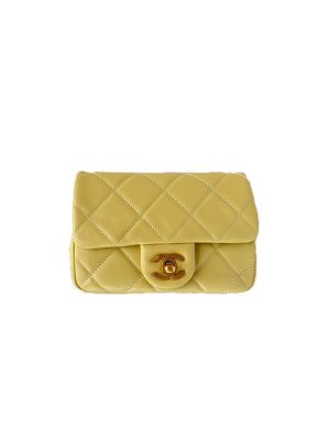 Yellow Chanel MINI FLAP BAG