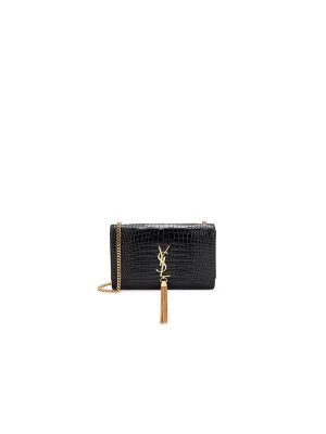 Calfskin YSL KATE EMBOSSED SHOULDER BAG
