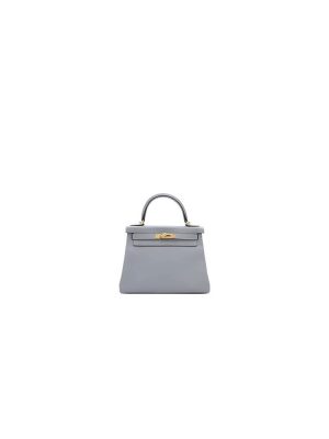 Linen Blue Hermes Kelly 25