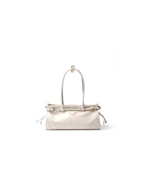 White Prada Medium leather handbag (high-end grade)