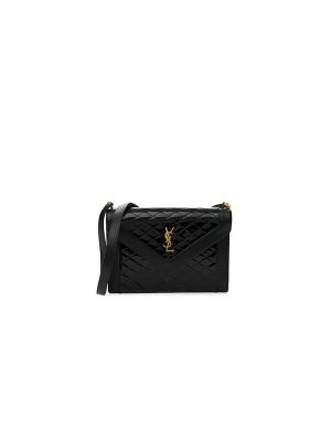 Black YSL Quilted Gaby Shoulder Bag