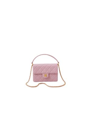 Pink lychee pattern Chanel Large Handbag (high-end grade)
