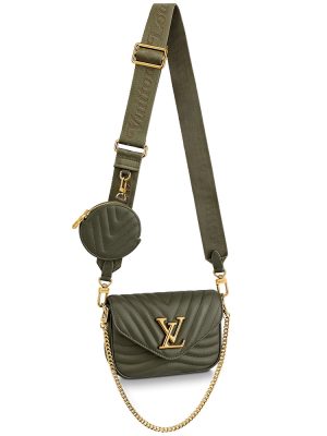 Khaki Green LV New Wave Multi Pochette Handbag