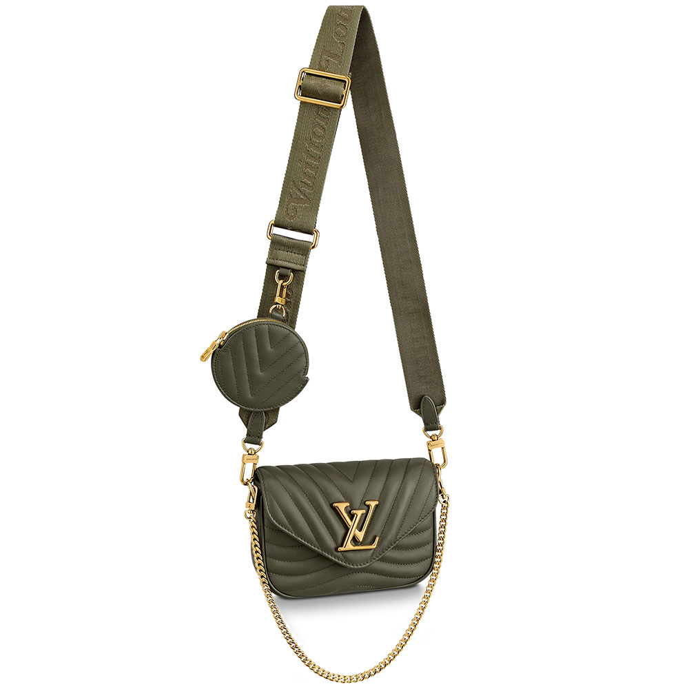 Khaki Green LV New Wave Multi Pochette Handbag
