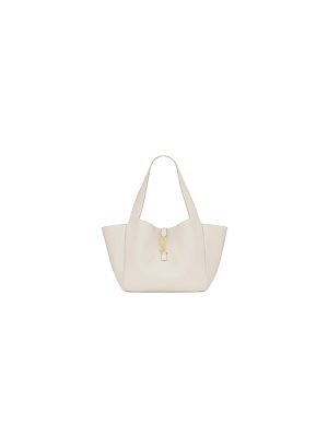 Dark Beige YSL LE 5 A 7 BEA IN GRAINED LEATHER