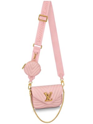 Rose Ballerine LV New Wave Multi Pochette Handbag