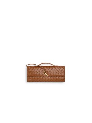 Brown Bottega Veneta Andiamo Clutch (HIGH-END GRADE)
