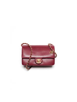 Burgundy CHANEL Small Flap Bag (high-end grade)