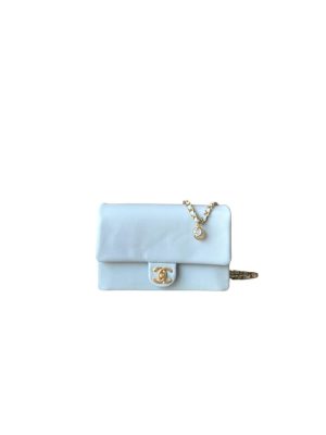 Light Blue CHANEL Small Flap Bag (high-end grade)