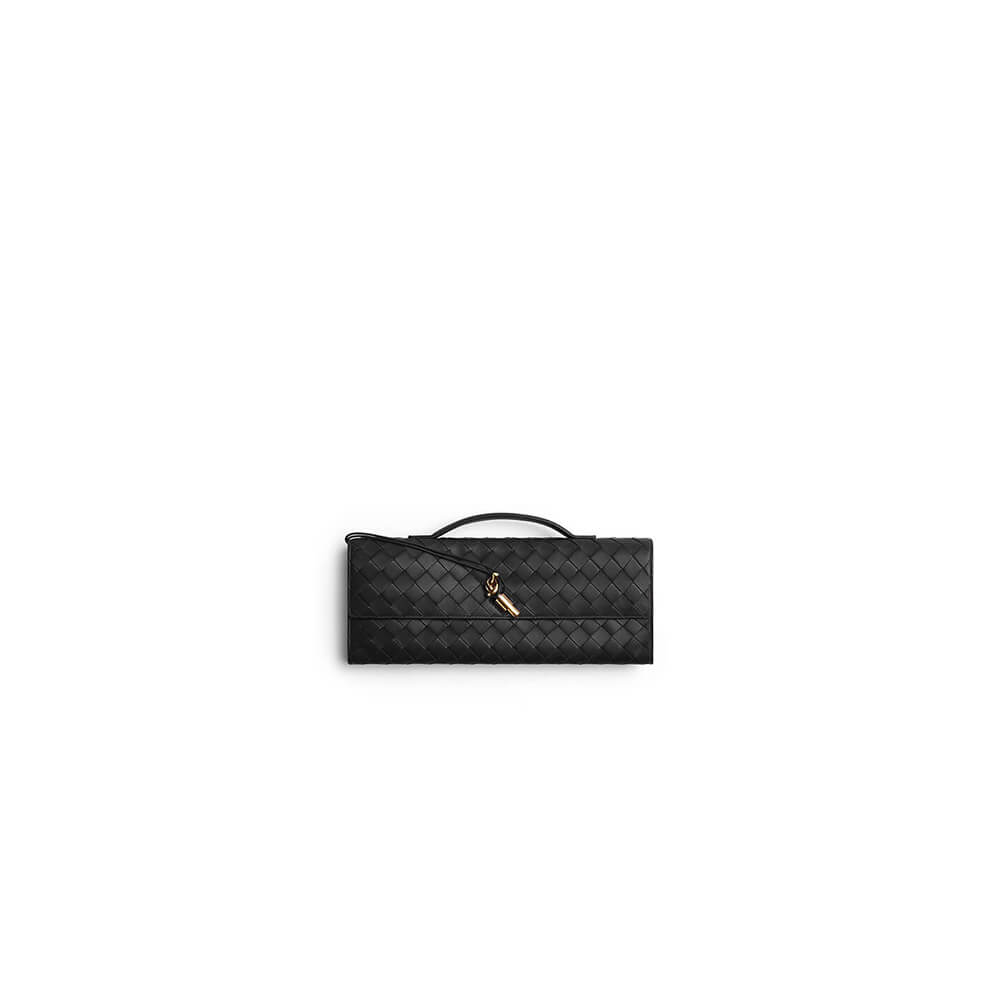 Black Bottega Veneta Andiamo Clutch (HIGH-END GRADE)