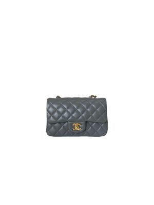 Gray Chanel Mini Flap Bag (high-end grade)