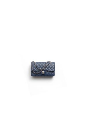 Dark Blue CHANEL CLASSIC 11.12 HANDBAG (high-end grade)