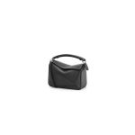 Black LOEWE Mini Puzzle bag in classic calfskin