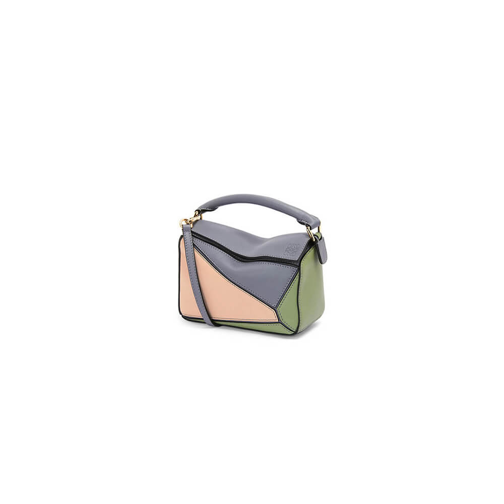 Nude LOEWE Mini Puzzle bag in classic calfskin
