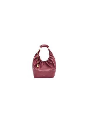 Burgundy Loewe Medium Squeeze bag in nappa lambskin