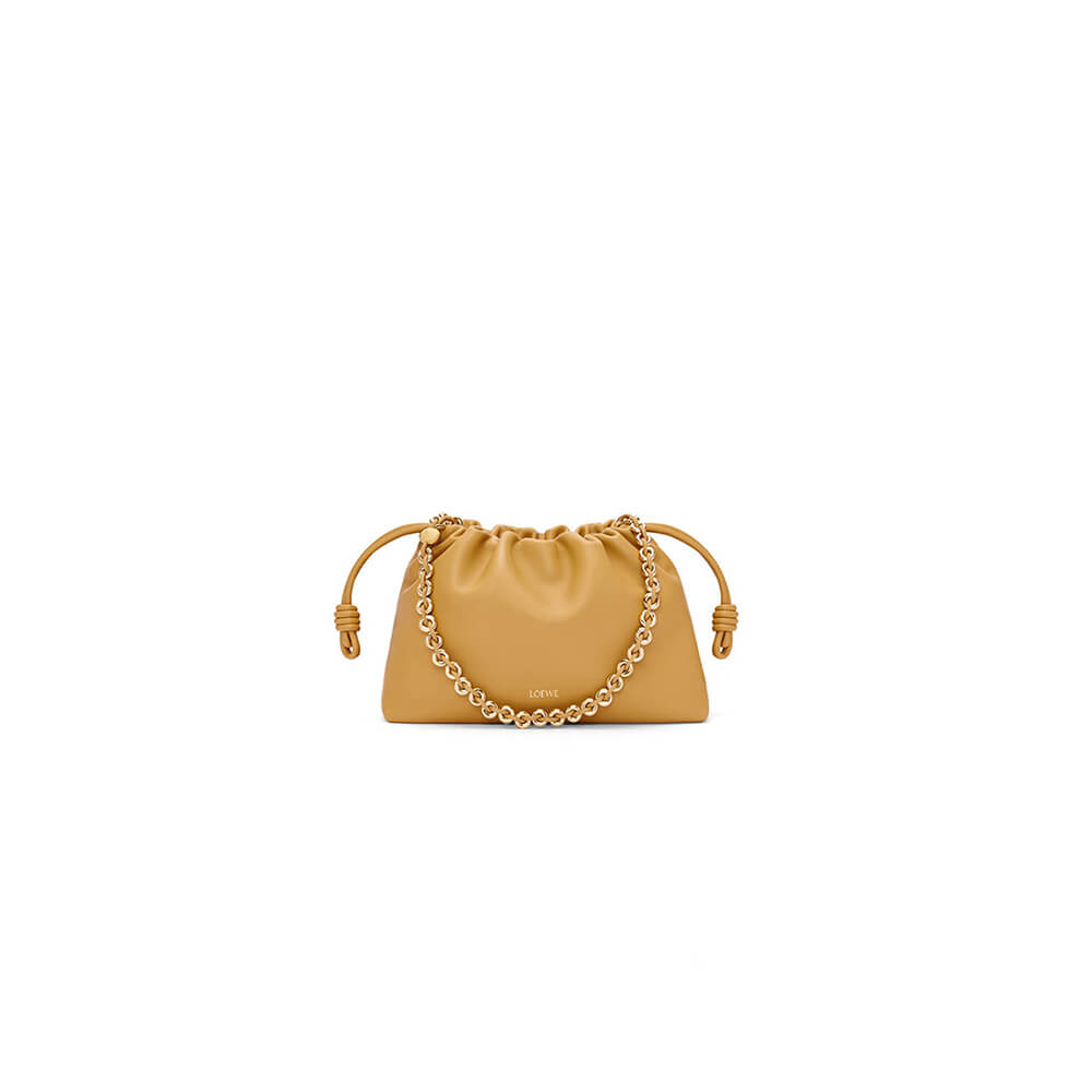 Sahara Loewe Medium Flamenco purse in mellow nappa lambskin