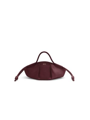 Burgundy Loewe Small Paseo bag in shiny nappa calfskin (high-end grade)