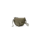 Autumn Green Loewe Small Gate bag in soft calfskin and jacquard