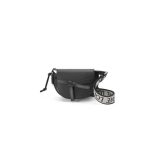 Black Loewe Small Gate bag in soft calfskin and jacquard