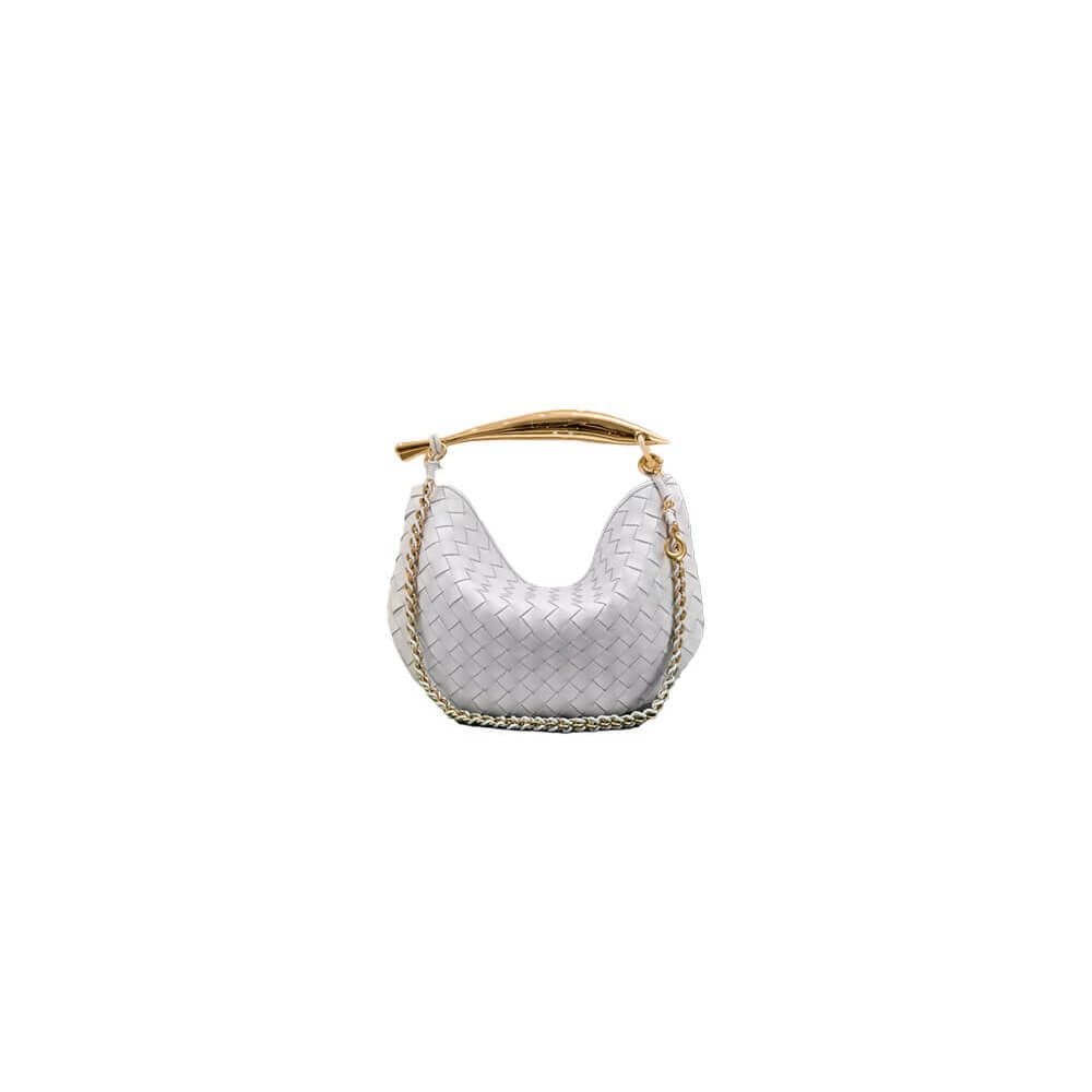White Bottega Veneta Sardine With Chain