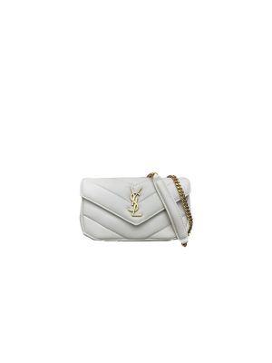 White YSL LOULOU MINI in lambskin