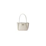 White Prada Leather mini tote bag