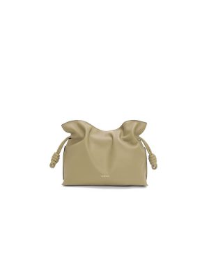 Clay Green LOEWE Medium Flamenco clutch in nappa calfskin (HIGH-END GRADE)