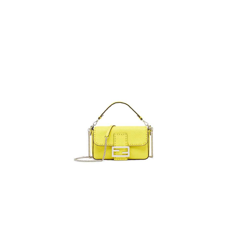 Yellow Fendi Mini Baguette
