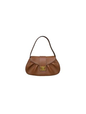 Brown CELINE Medium POLLY bag in soft calfskin