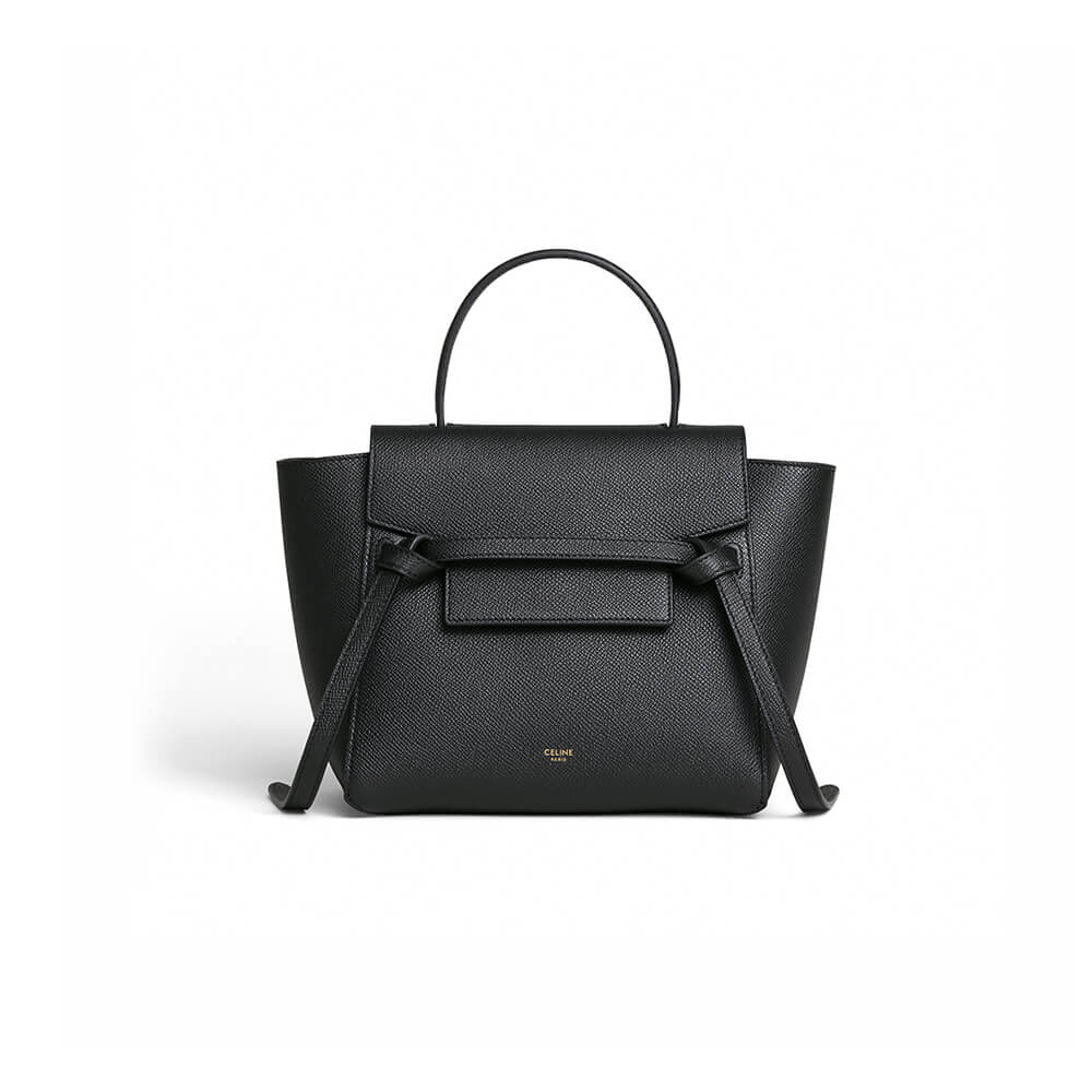 Black CELINE NANO BELT BAG
