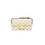 White CELINE TRIOMPHE SHOULDER BAG