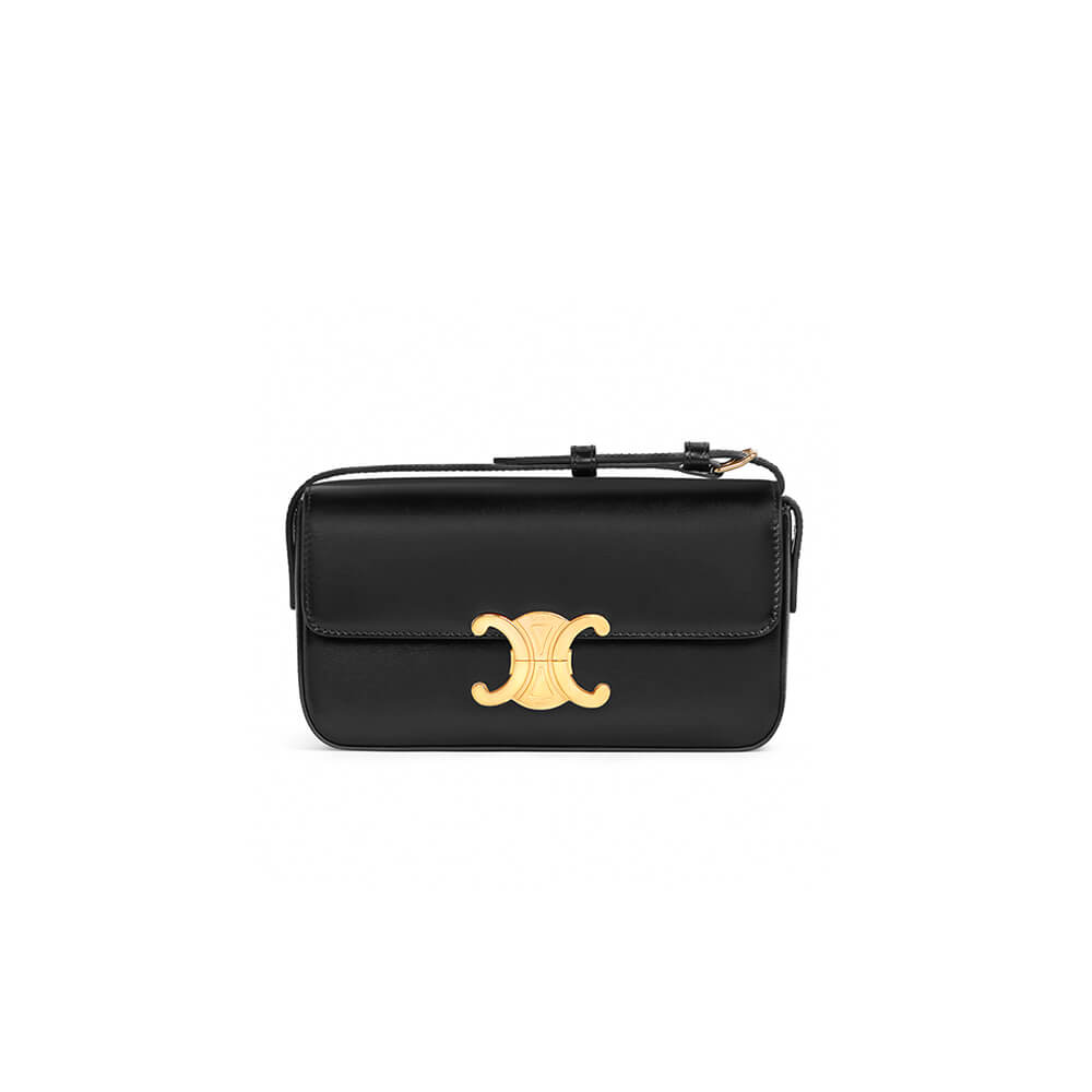 Black CELINE TRIOMPHE SHOULDER BAG