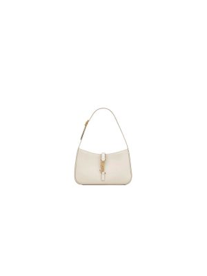 White YSL LE 5 A 7 bag in smooth leather