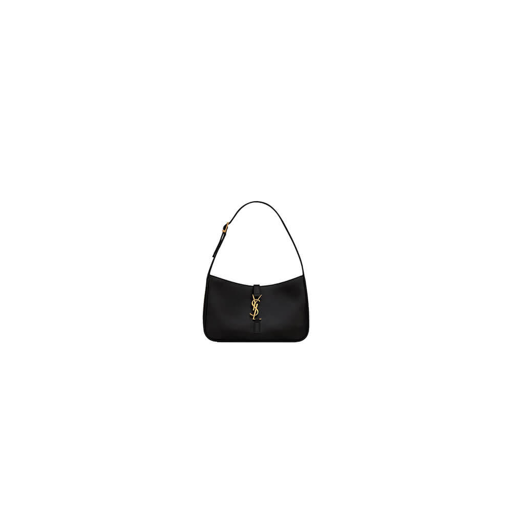 Black YSL LE 5 A 7 bag in smooth leather