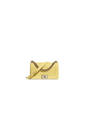 Yellow BOY CHANEL Handbag (high-end grade)