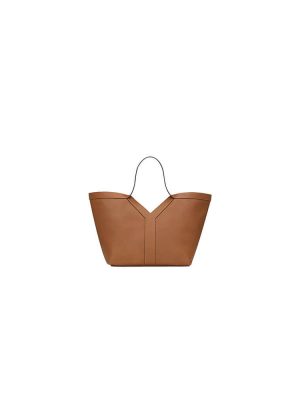 Brown YSL Y TOTE IN LEATHER (High-end grade)
