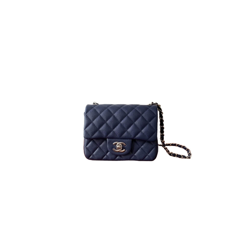 Blue Chanel MINI FLAP BAG (high-end grade)