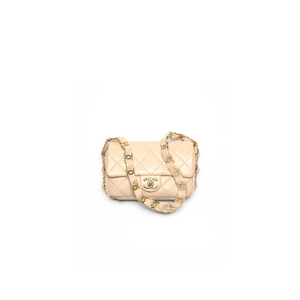 Beige CHANEL Small Flap Bag (high-end grade)