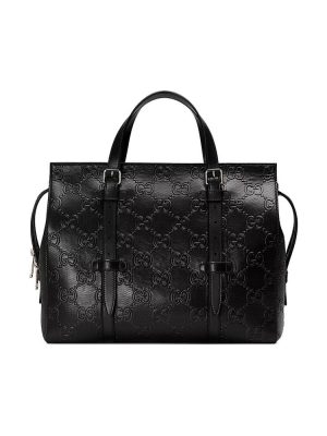 GG embossed tote bag
