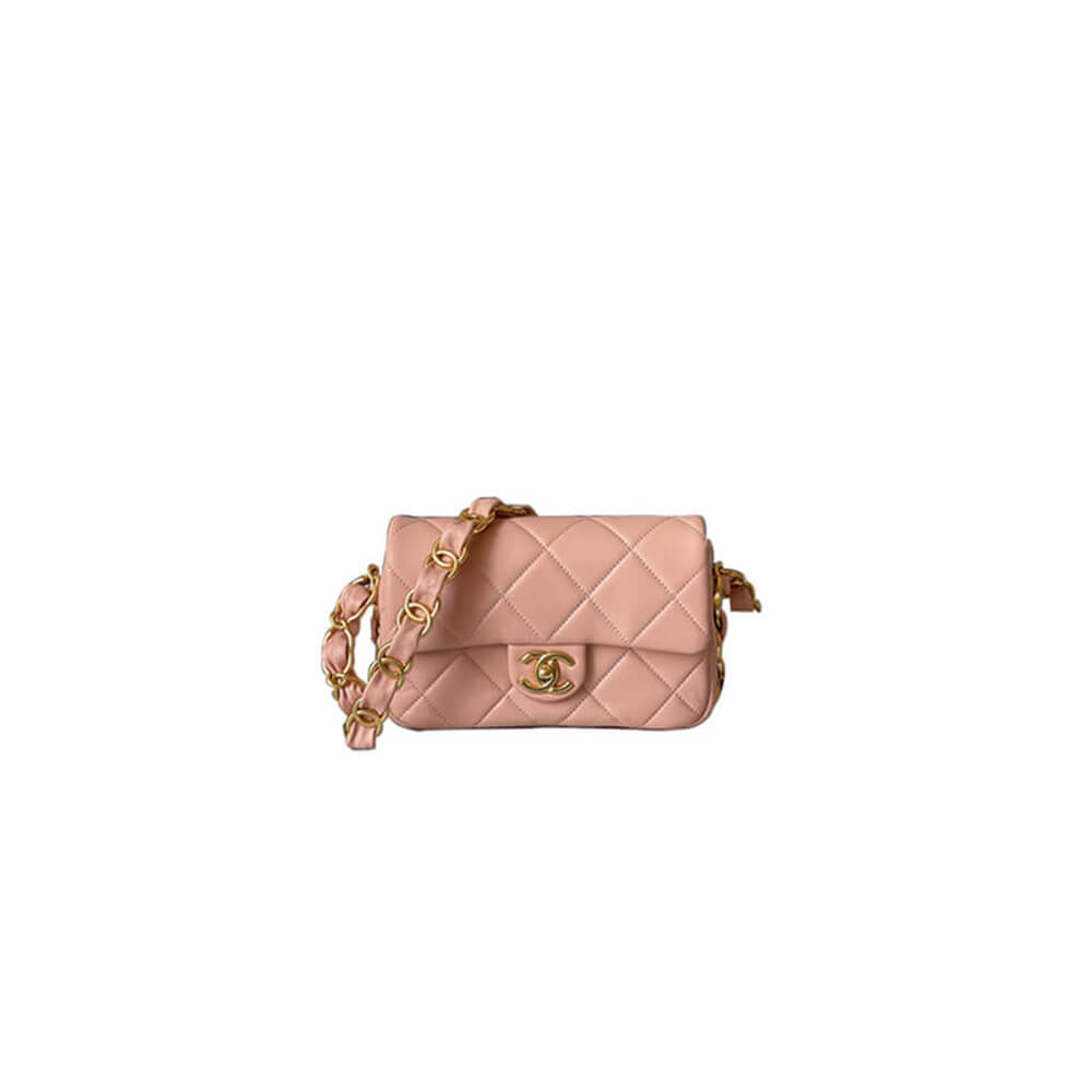 Pink CHANEL Small Flap Bag (high-end grade)